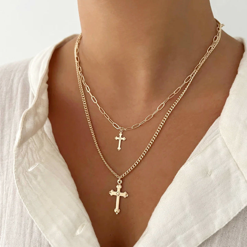 Collier Croix Diamant Élégance