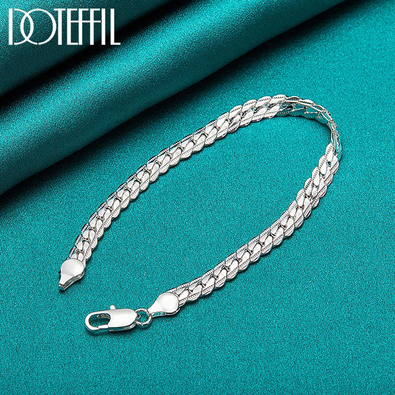 Bracelet chaîne argenté élégant pour femme