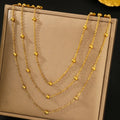 Collier Élégance Doré – Acier Inoxydable