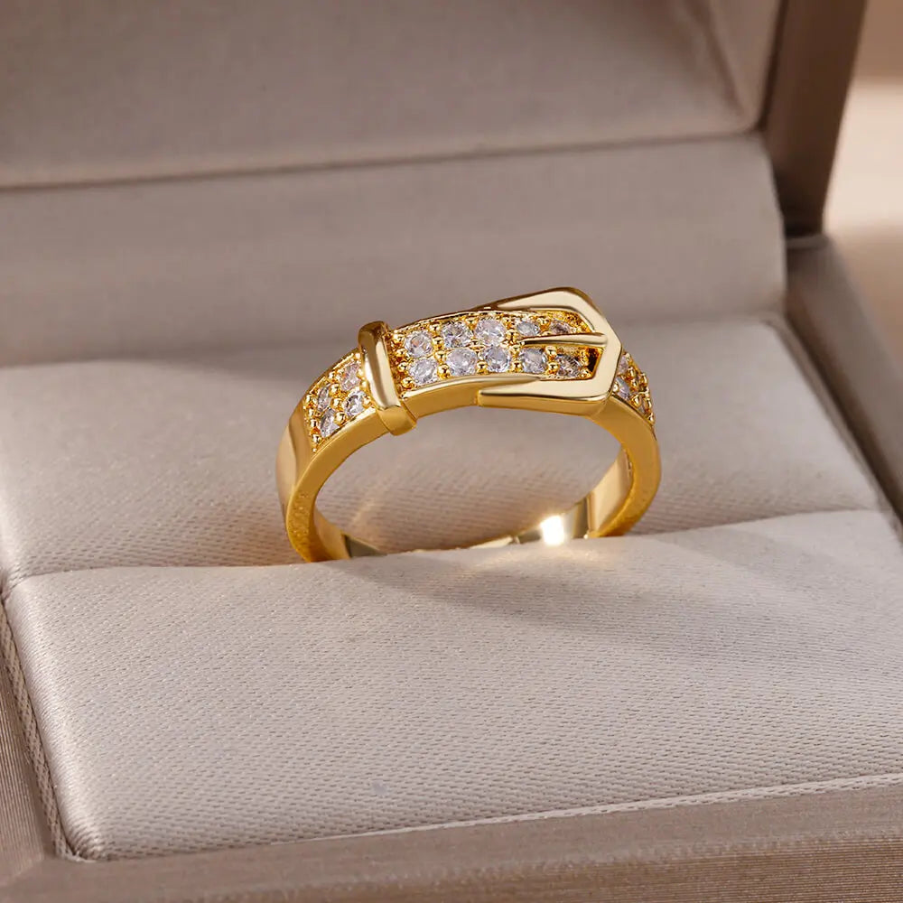 Bague Ajustable en Acier Inoxydable 18K