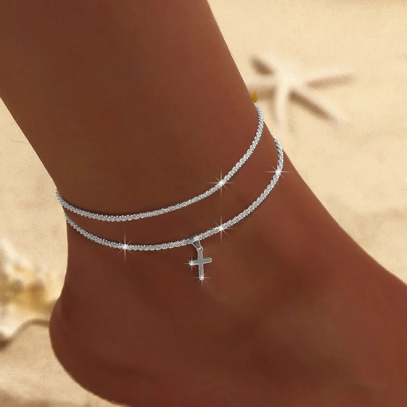 Chevillère élégante en zircon pour femme