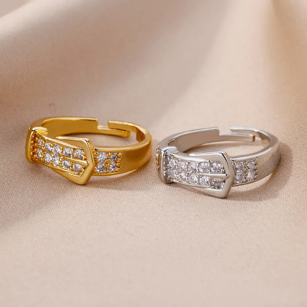 Bague Ajustable en Acier Inoxydable 18K