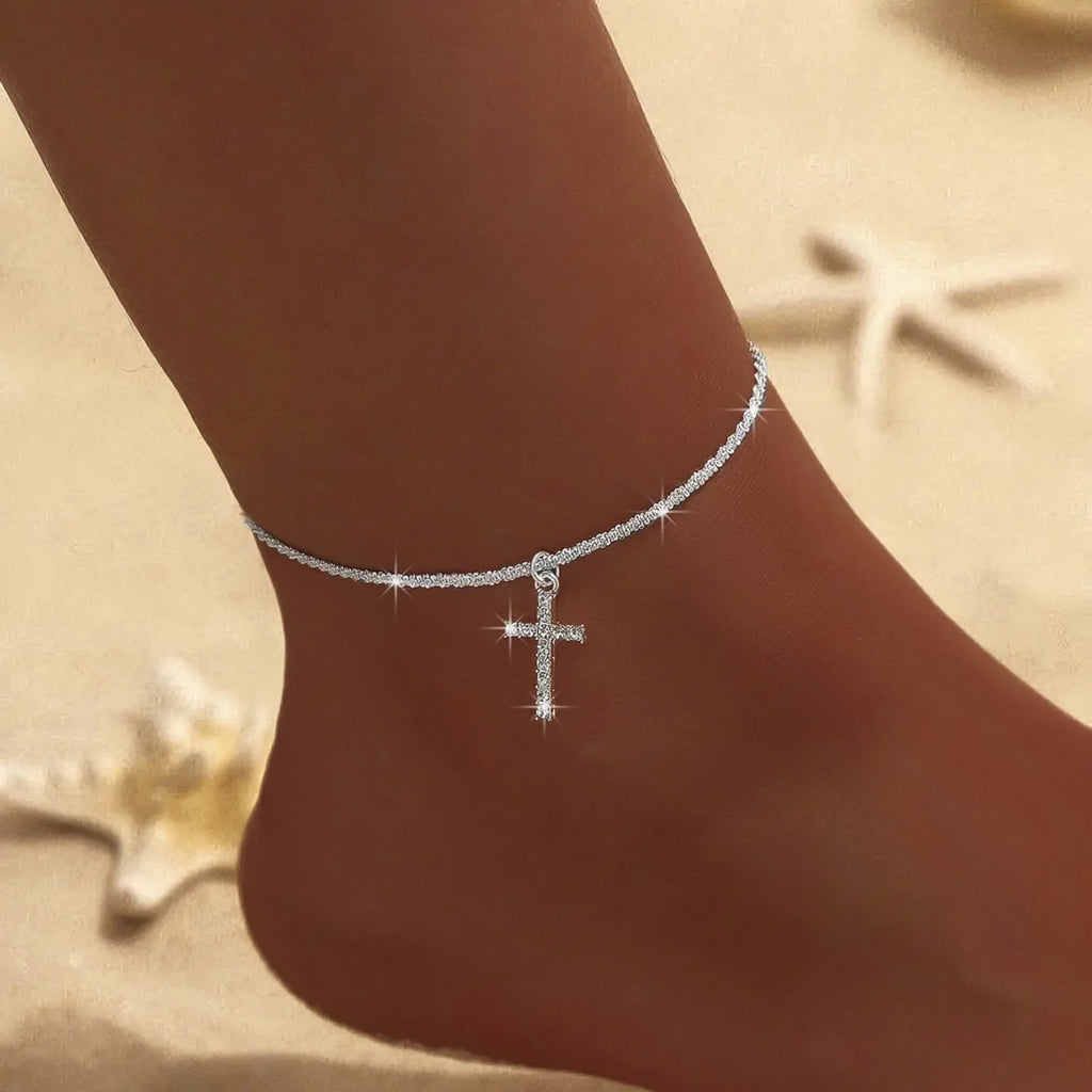 Chevillère élégante en zircon pour femme