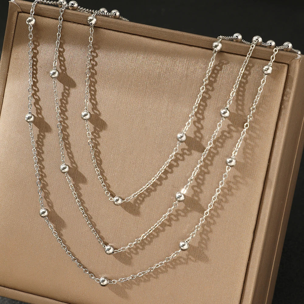 Collier Élégance Doré – Acier Inoxydable