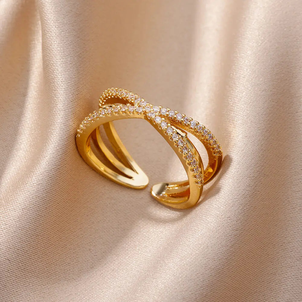 Bague Ajustable en Acier Inoxydable 18K