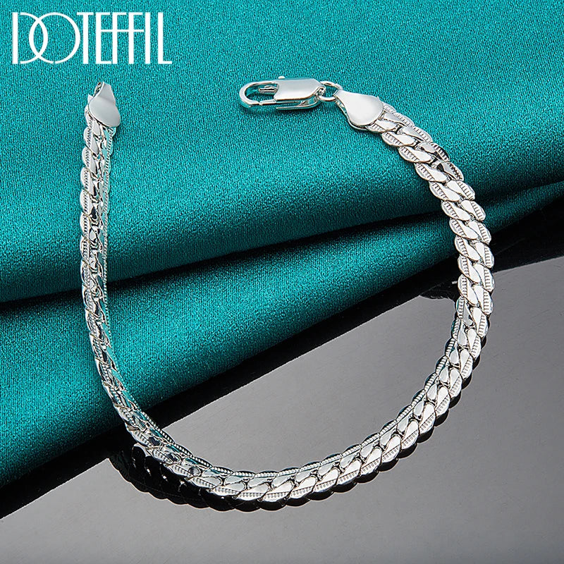 Bracelet chaîne argenté élégant pour femme