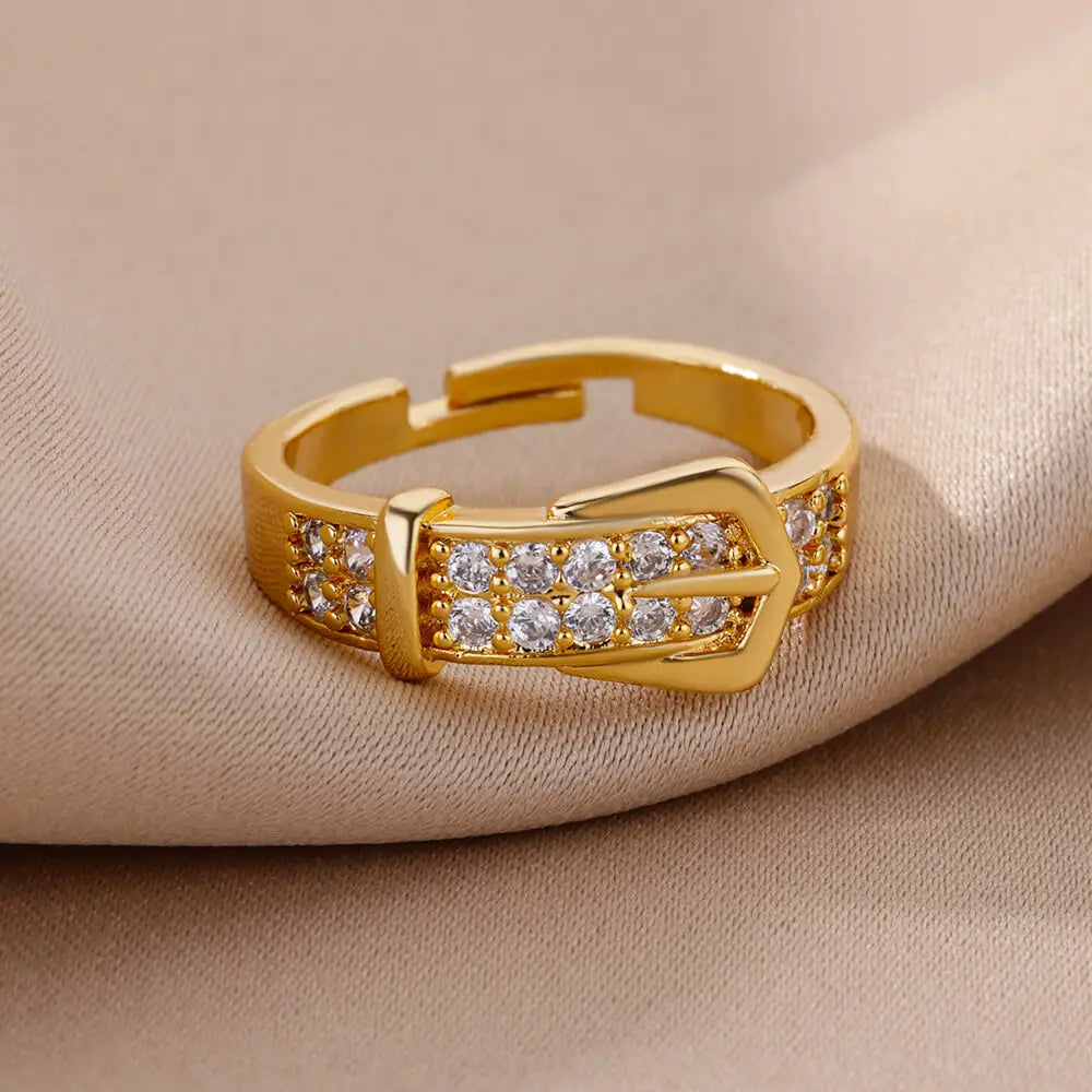Bague Ajustable en Acier Inoxydable 18K