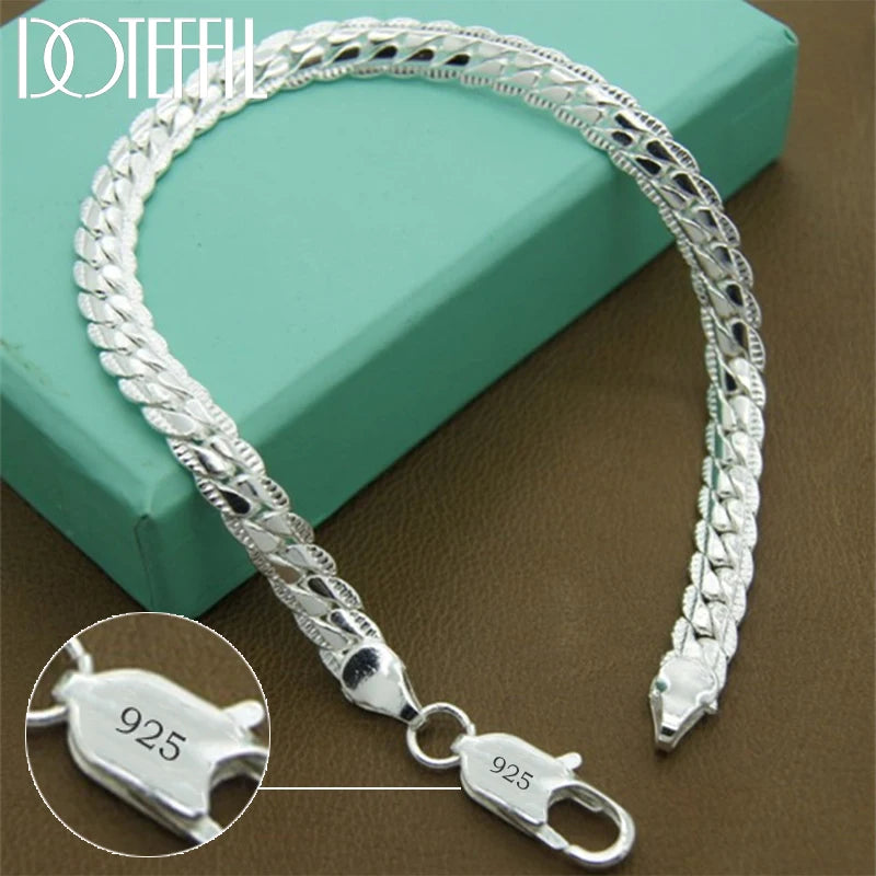 Bracelet chaîne argenté élégant pour femme
