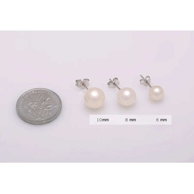 Boucles d’Oreilles Perles Classiques en Argent 925