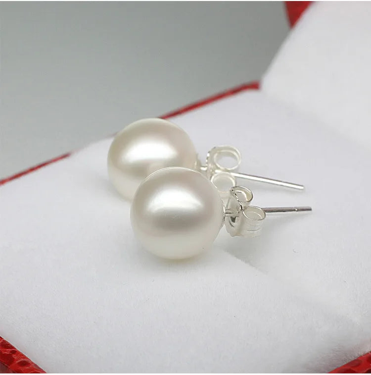 Boucles d’Oreilles Perles Classiques en Argent 925