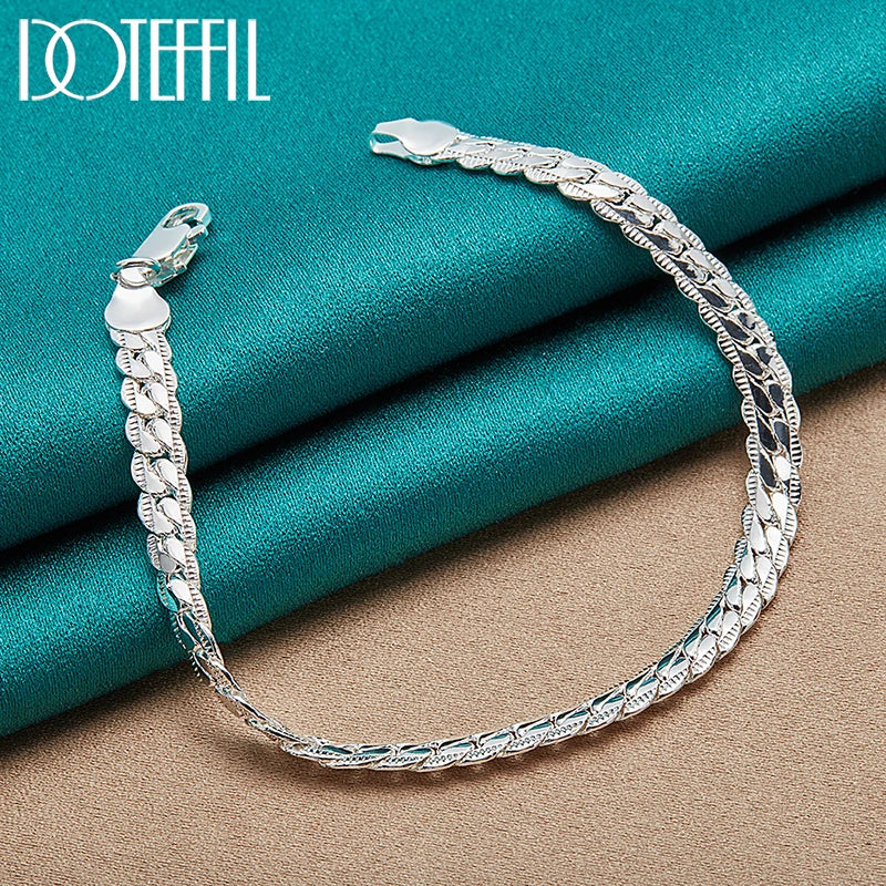 Bracelet chaîne argenté élégant pour femme