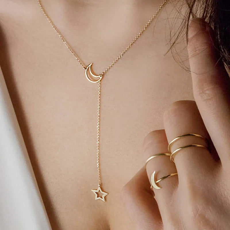Collier Lune & Étoile Élégance
