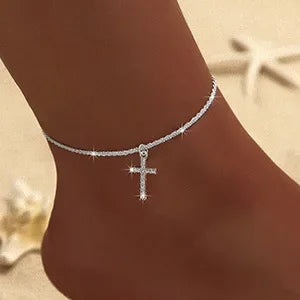 Chevillère élégante en zircon pour femme
