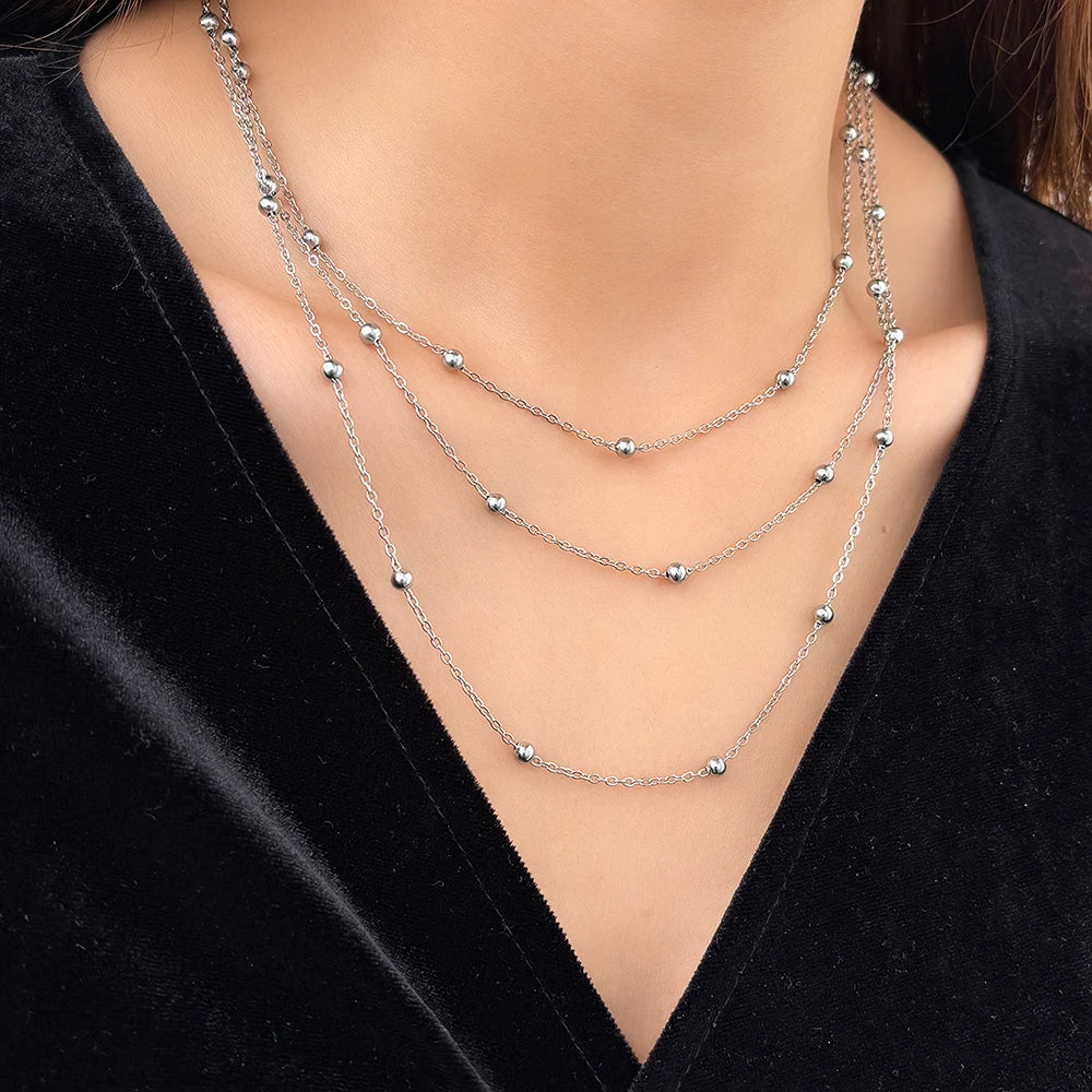 Collier Élégance Doré – Acier Inoxydable