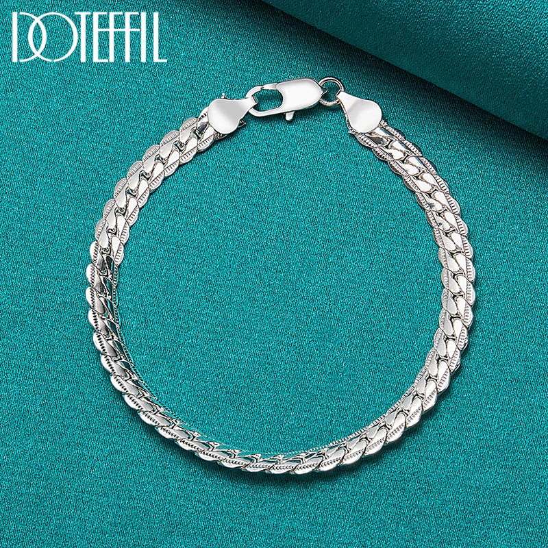 Bracelet chaîne argenté élégant pour femme