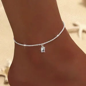 Chevillère élégante en zircon pour femme